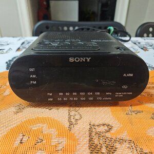 Sony ICF-C218 Dream Machine AM/FM LED Alarm Clock Radio Black - Tested Working